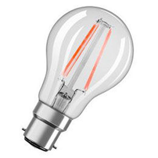 Picture of Osram LED Classic A GLS Shape Filament 4W B22D Warm White Clear Globes (Sold as 10)