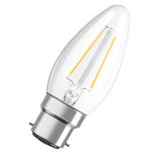 Picture of Osram LED Classic B Candle Shape Filament Clear Lamps (Sold as 10)