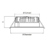 Picture of LEDVANCE Superstar Gimble Downlight 5W 70mm White TRI Colour (Sold As 2)