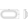 Picture of LEDVANCE IP65 15W Oval LED Bulkhead Black Colour (Sold As 10)
