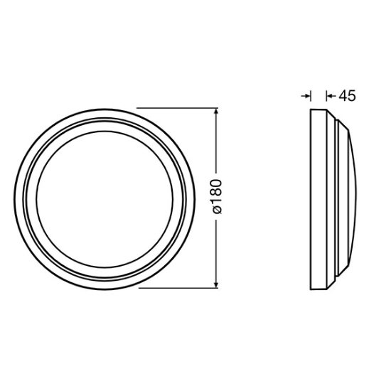 LEDVANCE IP65 White Colour Round Shape 15W Warm White Bulkhead ...
