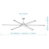 Picture of Martec Albatross II DC Smart 1650mm (65") 1830mm (72") 2130mm (84") Ceiling Fan with WiFi Remote Control