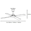 Picture of Martec Discovery II AC Ceiling Fan 1220mm (48″) 1320mm (52″) 1420mm (56″) 65W Motor with Reversible Mode
