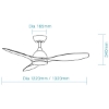 Picture of Martec Elite DC Smart 1220mm (48") 1320mm (52″) Ceiling Fan with WiFi Remote Control & LED Light