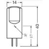 Picture of LEDVANCE PARATHOM LED PIN 12V P PIN 2.6W 2700K G4