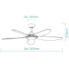 Picture of Martec Esprit 1320mm (52") Smart DC Ceiling Fan with WiFi Remote Control & 24W LED Light
