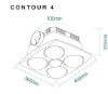 Picture of Contour 4 3-in-1 Bathroom Heater with 4 Heat Lamps, Exhaust Fan and LED Light