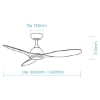 Picture of Martec Elite DC Smart Ceiling Fan 1220mm (48"), 1320mm (52") with WiFi Remote Control