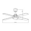 Picture of Martec Link AC 1220mm (48") Ceiling Fan with 15W Tricolour LED Light with 55W Motor