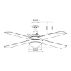 Picture of Martec Link AC 1220mm (48”) Ceiling Fan with Remote Control & Optional Tricolour LED Light