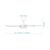 Picture of Martec Proton DC 1220mm (48"), 1320mm (52") Ceiling Fan with 24W Dimmable Tricolour LED Light