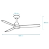 Picture of Martec Zorro DC 1220mm (48") Smart Ceiling Fan with 20W Dimmable CCT LED Light & 8-Speed Remote Control