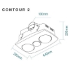 Picture of Martec Contour 2 3-in-1 Bathroom Heater with 2 x 275W Heat Lamps, Exhaust Fan & LED Light