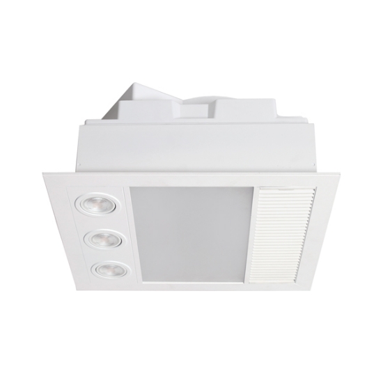 Martec Linux Mini DC 3-in-1 Bathroom Heater and Exhaust Fan with GU10 ...