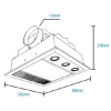 Picture of Martec Linux Mini DC 3-in-1 Bathroom Heater and Exhaust Fan with GU10 Tricolour LED Light