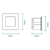 Picture of Martec Aspen Recessed 3W Tricolour LED Matt Black colour Step Light (Sold as 5)
