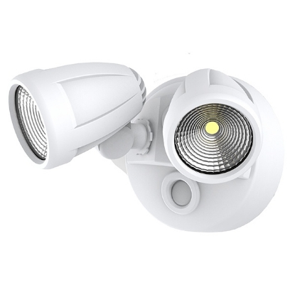 Picture of Martec Bandit 12W LED Outdoor Flood Light CCT IP54 Double Spot without Sensor Matt White Colour (Sold as 4)