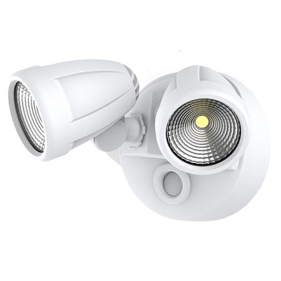 Picture of Martec Bandit 12W LED Outdoor Flood Light CCT IP54 Double Spot without Sensor Matt White Colour (Sold as 4)
