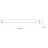 Picture of Martec Blade 36W 1200mm Slimline Tricolour LED Surface Mounted Batten Light (Sold as 5)