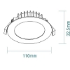 Picture of Martec Blitz 10W Dimmable Recessed CCT LED Downlight Matt White colour (Sold as 10)