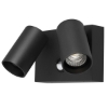 Picture of Martec Capri 9W IP65 CCT LED Double Spot with PIR Sensor Wall Spot Light Matt Black Finish (Sold as 2)