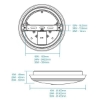 Picture of Martec Conrad 200mm Tricolour 15W-24W-35W- LED Oyster Light White (Sold as 5)
