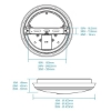 Picture of Martec Conrad Tricolour CCT 200mm 15W-24W-35-LED Oyster Light (Sold as 6)