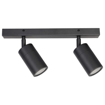 Picture of Martec Crest IP65 2 Heads GU10 10W Surface Mount Spotlight Matt Black Finish (Sold as 4)