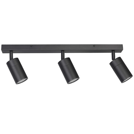 Picture of Martec Crest IP65 3 Heads GU10 10W Surface Mount Spotlight Matt Black Finish (Sold as 4)