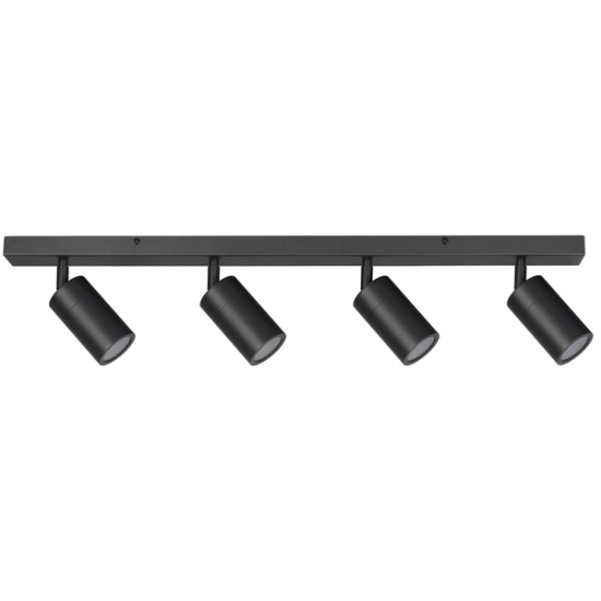 Picture of Martec Crest IP65 4 Heads GU10 10W Surface Mount Spotlight Matt Black Finish (Sold as 4)