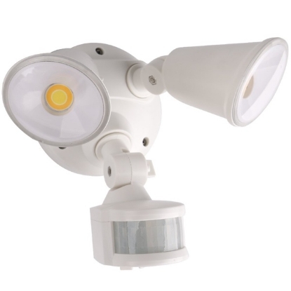 Picture of Martec Defender 2x 10W Double Head Tricolour LED Security Light with Sensor (Sold as 4)