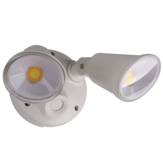 Picture of Martec Defender 2x 10W Tricolour LED Security Light with Double Head White Colour Finish (Sold as 4)