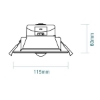 Picture of Martec Zone 9W Tricolour LED Downlight With PIR Motion Sensor (Sold as 5)