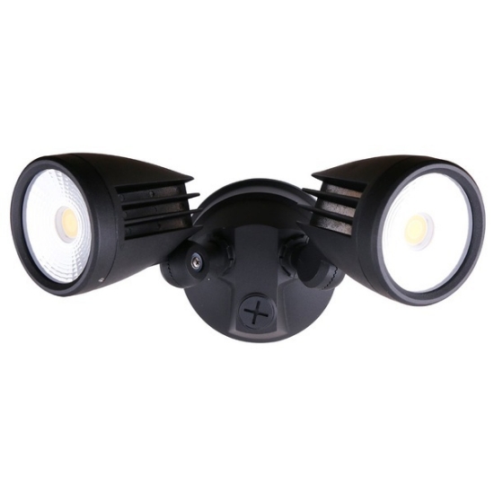 Picture of Martec Fortress II 30W Tricolour LED Security Light Double Matt Black Finish (Sold as 3)