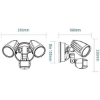 Picture of Martec Fortress II Double Spot 2x 15W Tricolour LED Security Light White colour (Sold as 3)
