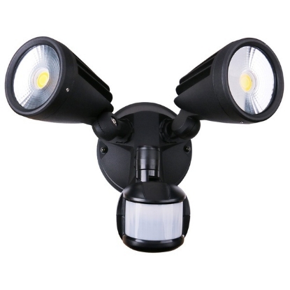 Picture of Martec Fortress II 2x 15W Double Spot Tricolour LED Security Light Matt Black Finish (Sold as 3)