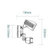 Picture of Martec Fortress II 15W Tricolour LED Security Light with PIR Sensor Matt Black Finish (Sold as 4)