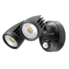 Picture of Martec Fortress Pro 2x 18W CC LED Security Flood Light with PIR Sensor Matt Black White (Sold as 2)