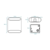 Picture of Martec Kiora 10W Tricolour LED Exterior Wall Light White colour (Sold as 2)