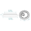 Picture of Martec Orbit 18W 330mm Tricolour LED Oyster Lights (Sold as 6)