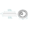 Picture of Martec Orbit 28W 380mm Tricolour LED Oyster Light (Sold as 4)