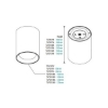 Picture of Martec Paco 15W 120mm Dia LED Downlight Tricolour Surface Mount Matt Black Finish (Sold as 2)