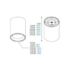 Picture of Martec Paco LED CCT 7W 80mm Dia Downlight Surface Mount Matt Black Finish (Sold as 2)