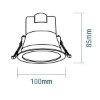 Picture of Martec Rex 9W Tricolour LED Downlight Matt Black Finish (Sold as 10)