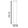 Picture of Vibe Lighting LED Solar Bollard Black 1M(H) 3K 5K Switchable 236LM